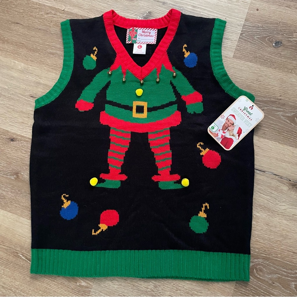 New with tags, Merry Christmas size Large, Jinggle bells Christmas Vest Holiday